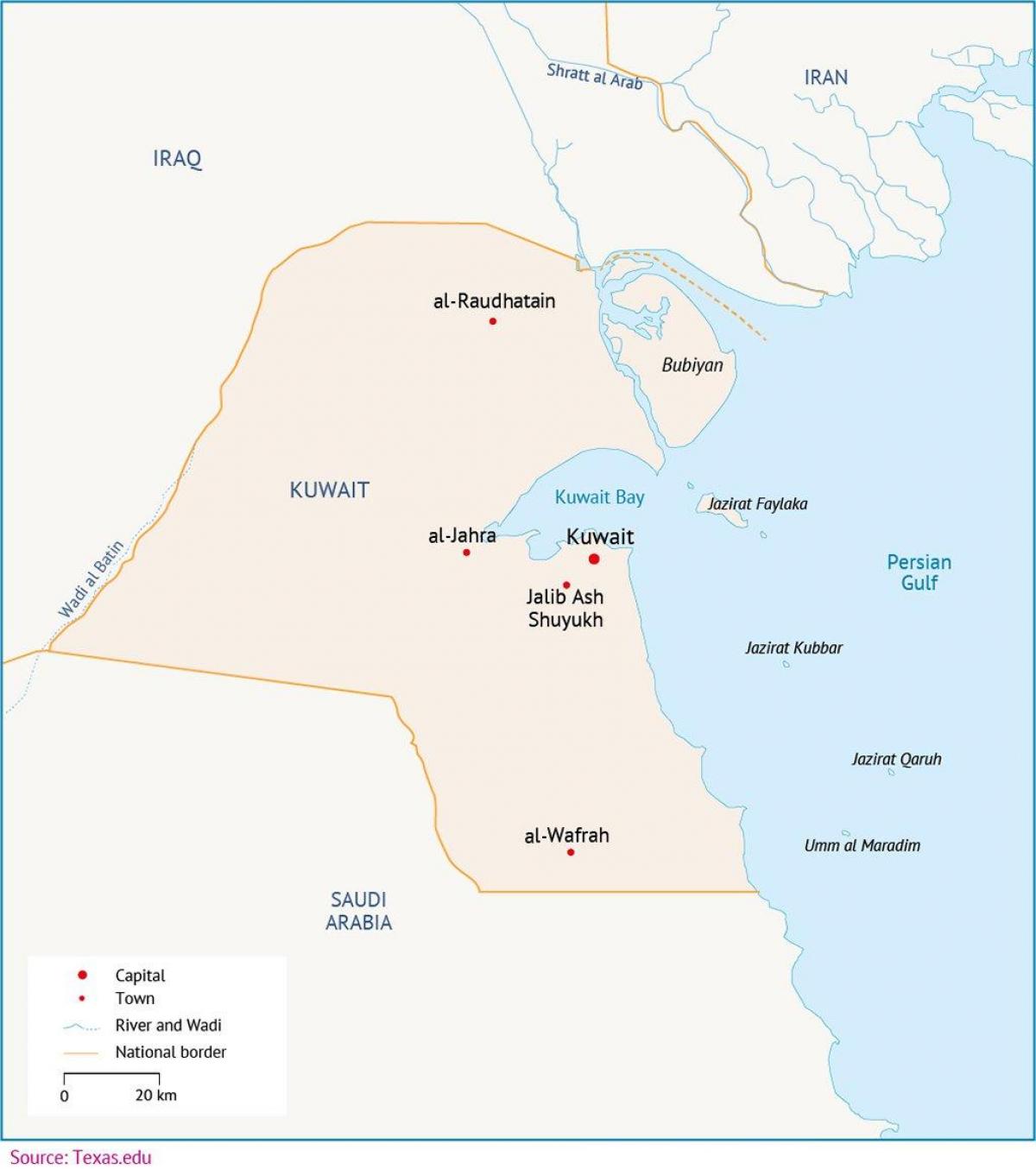 karta över al-zour kuwait