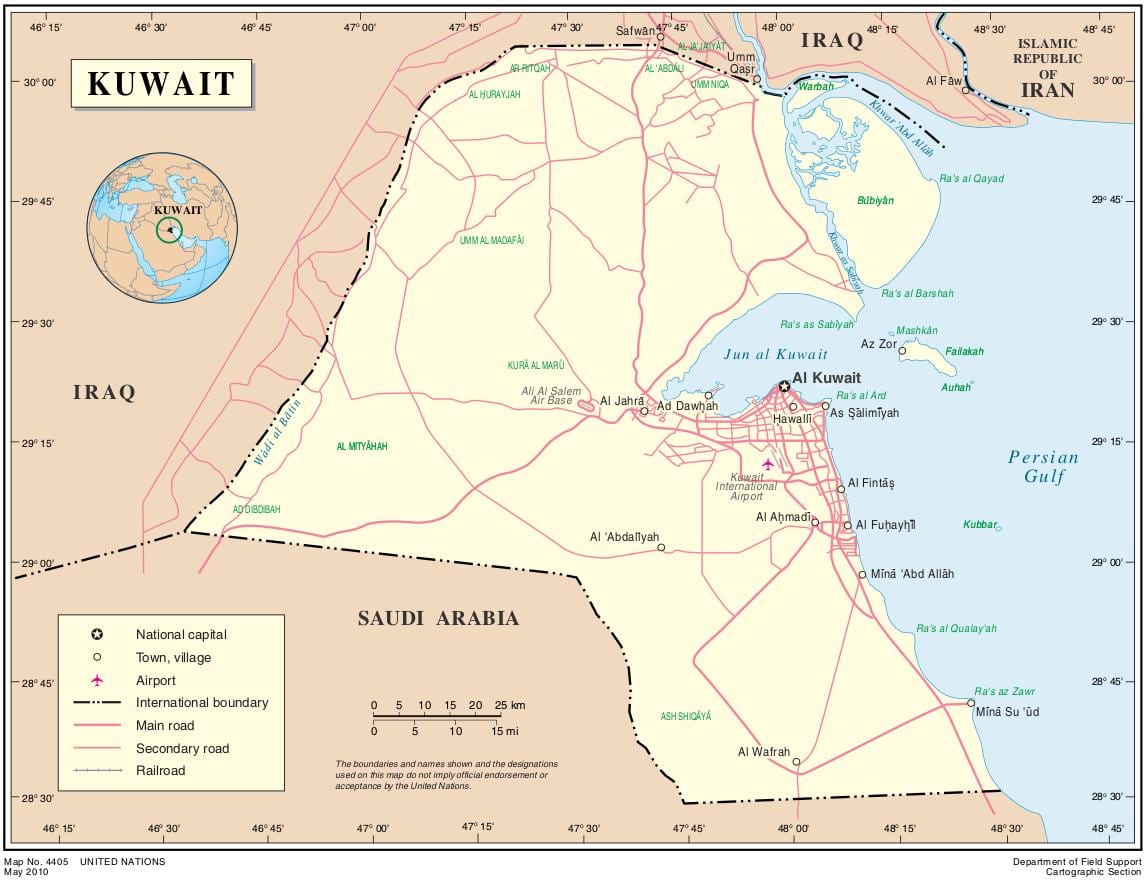 karta över kaifan stadium kuwait