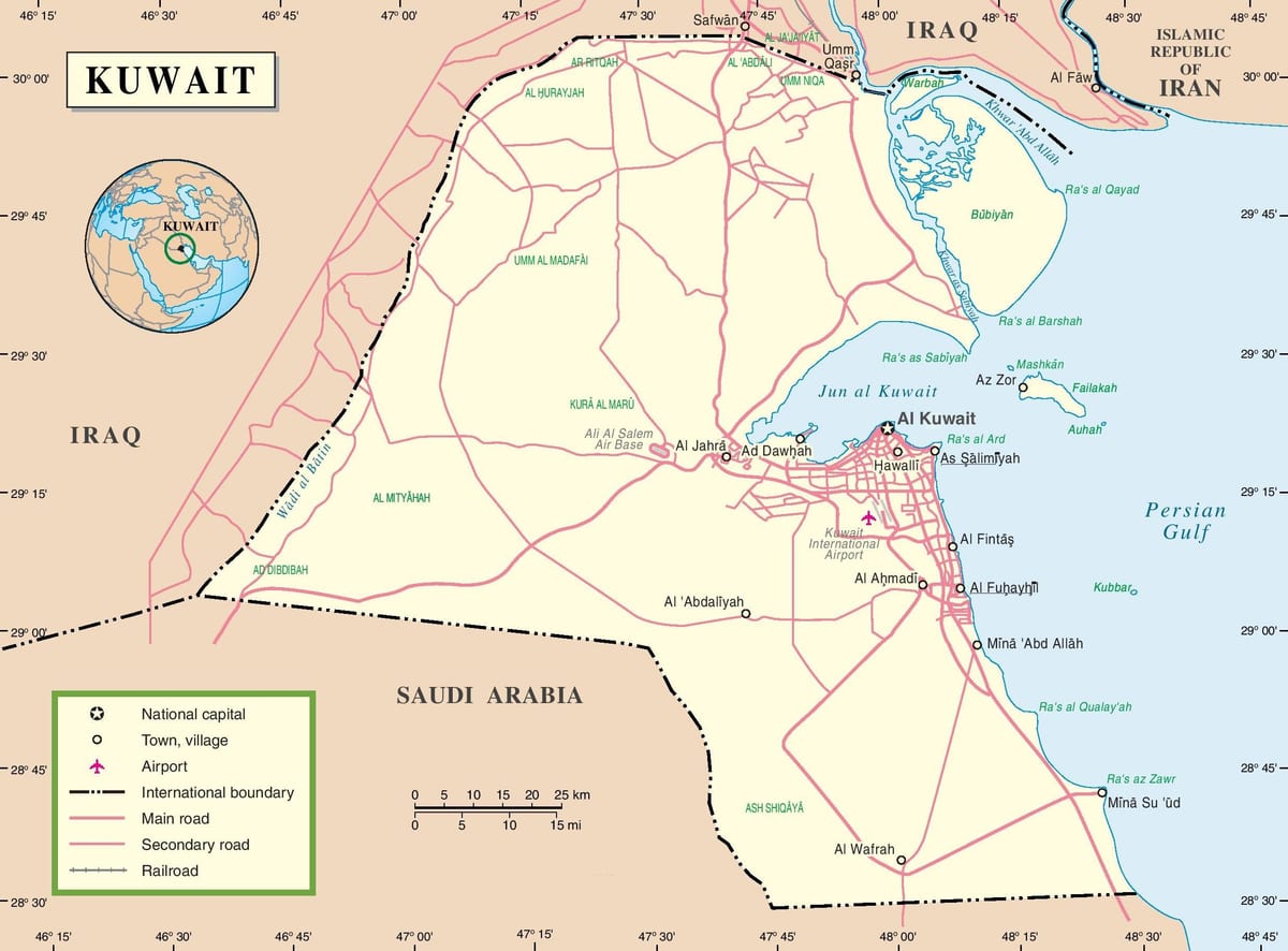 kuwait road karta