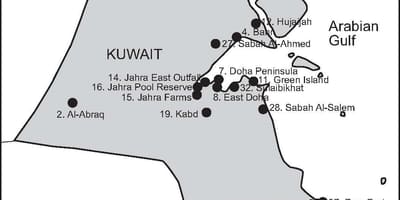 Karta över kabd kuwait