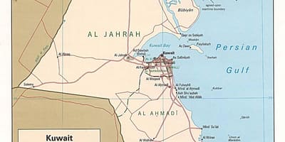 Karta över kuwait river
