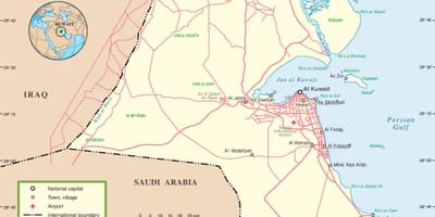Kuwait road karta