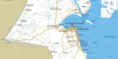 Kuwait city karta över vägar