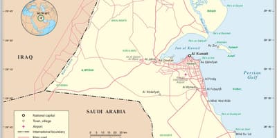 Karta över west mishref kuwait 